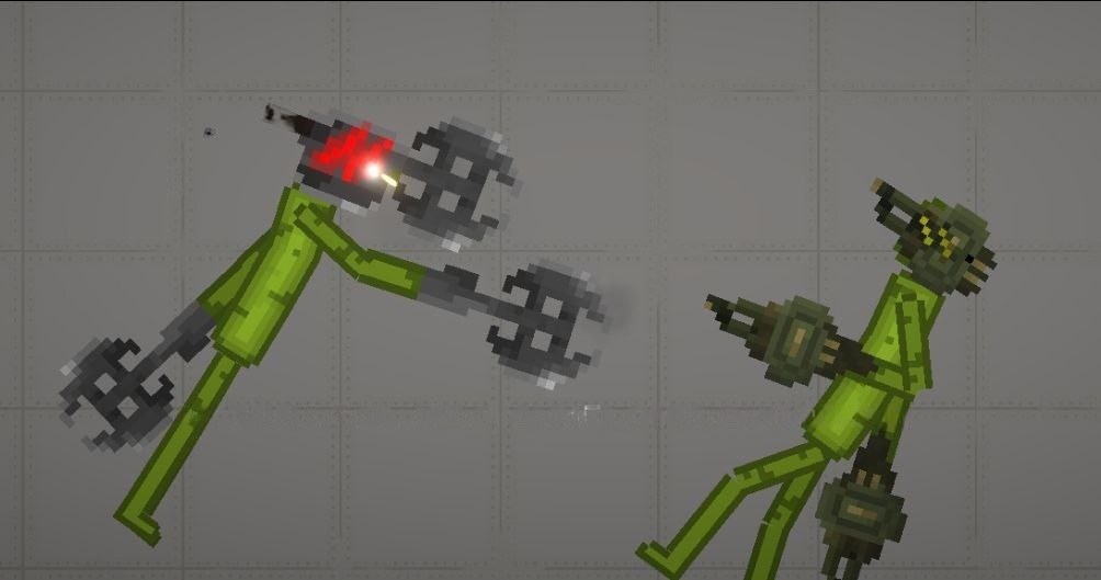 axe and  machine gun 1